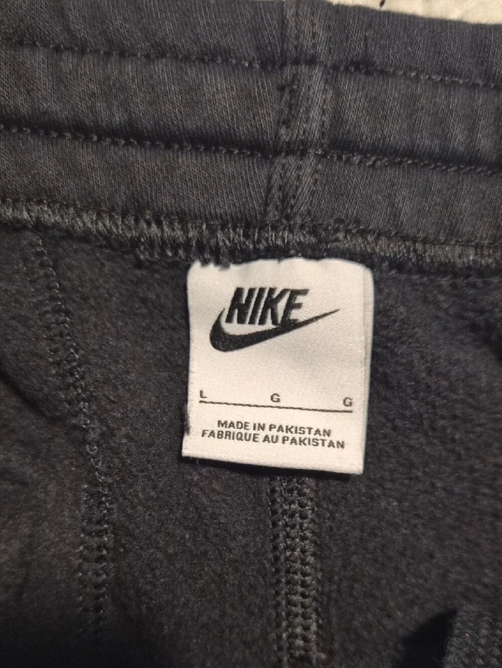 Nike Kids Black Jogger Sweatpants with White Swoosh